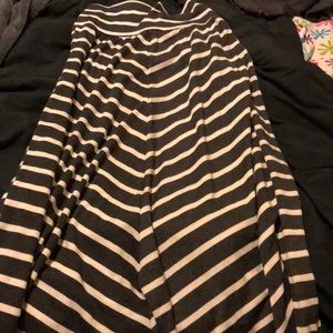 AB Studio Striped Maxi Skirt